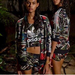 Adidas x Farm Rio -women’s Xilofloresta zip up Track Jacket tropical Jungle SZ S